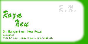 roza neu business card
